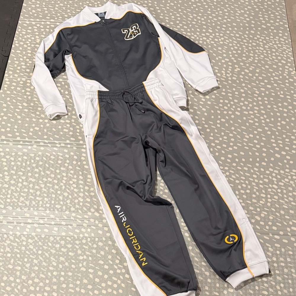 Jordan Men's Swim Set in Gray and White